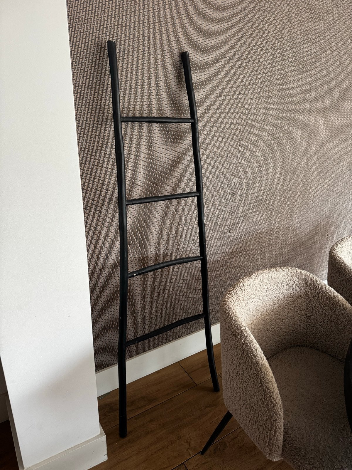 Zwarte decoratieve ladder 160 cm hoog