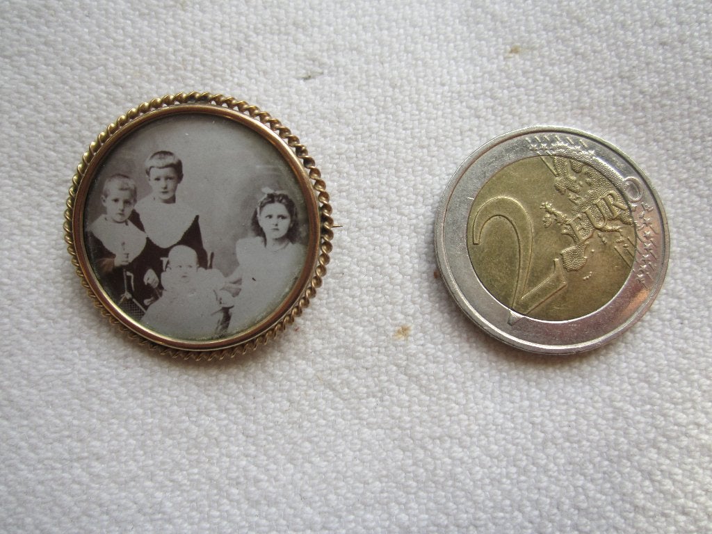 18.   Schitterende oude broche/medaillon, Sieraden, Tassen en Uiterlijk, Antieke sieraden, Ophalen, Overige materialen, Broche