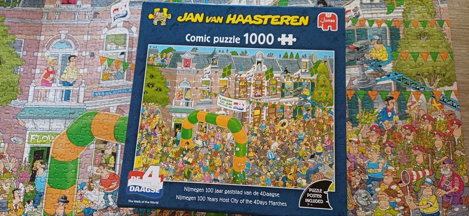 Jan van Haasteren Comic Puzzel - Nijmegen 1000 stukjes, Ophalen, 500 t/m 1500 stukjes, Gebruikt, Legpuzzel