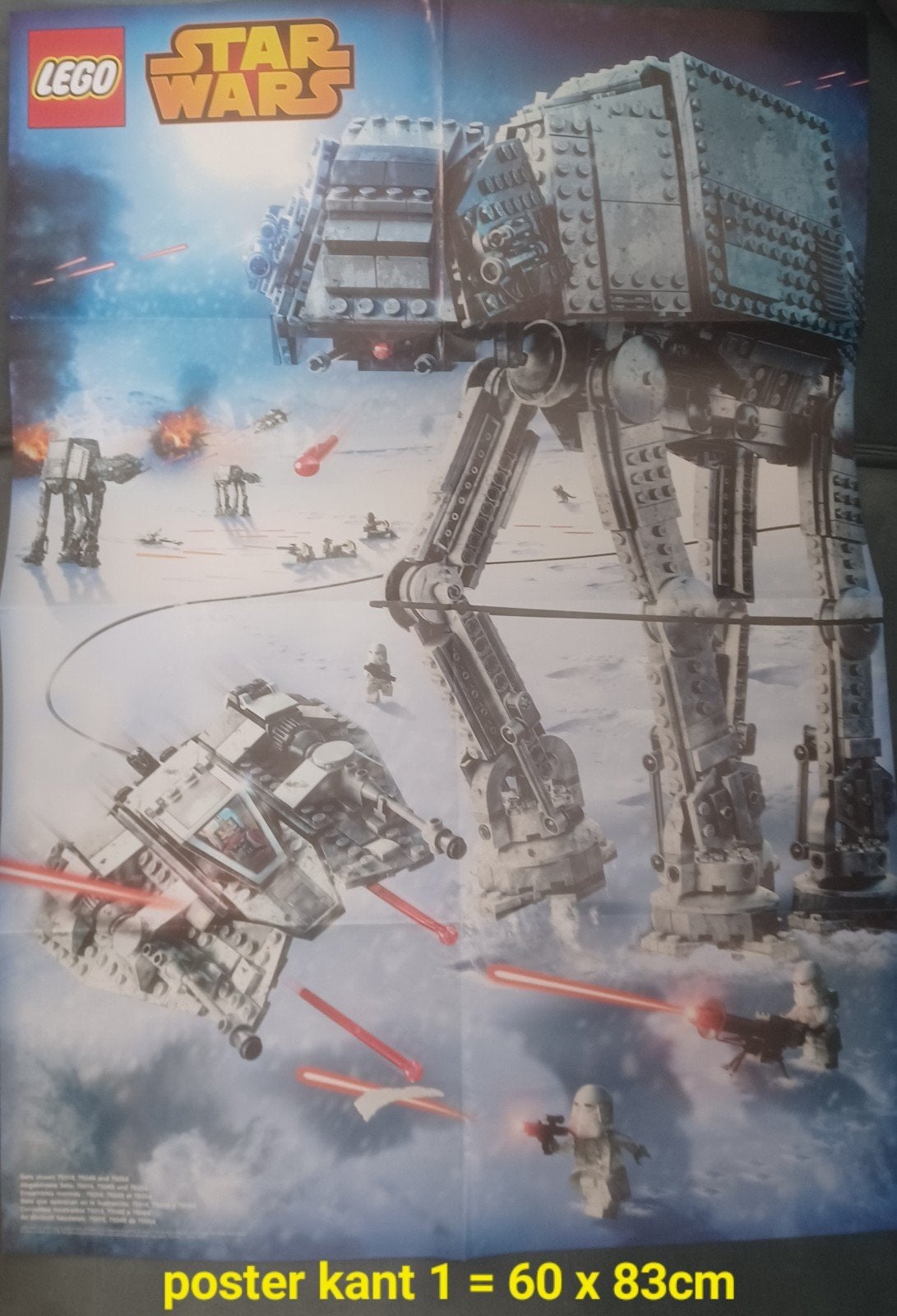 Poster Lego Starwars 2-zijdig 60 cm x 84cm KIJK, Ophalen of Verzenden, A1 t/m A3, Film en Tv