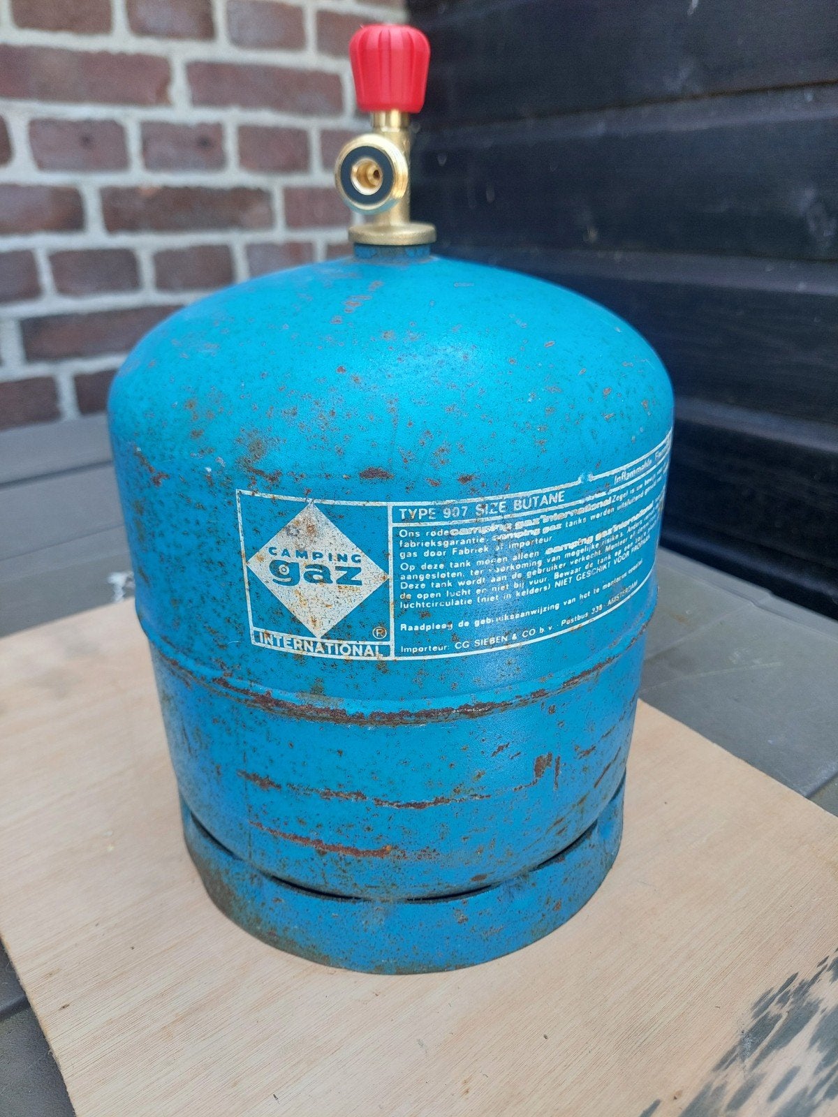 gasfles 907 vol met kraan, Caravans en Kamperen, Ophalen, Gebruikt