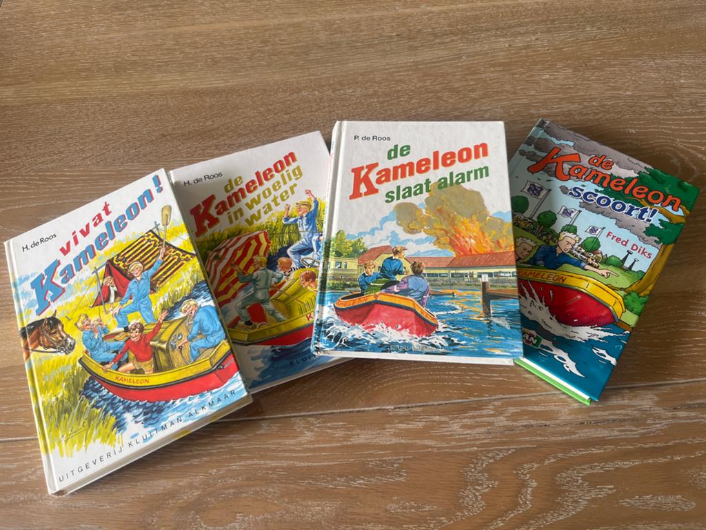 4 Kameleon boeken - H. de Roos & Fred Diks - Ophalen, Ophalen, Gelezen, Fictie
