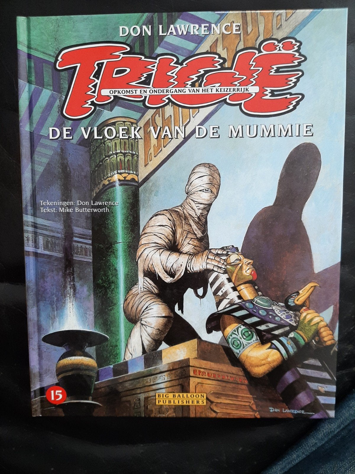 Trigie: De Vloek van de Mummie - Don Lawrence (boek 15), Eén stripboek, Ophalen of Verzenden, Gelezen, Don Lawrence