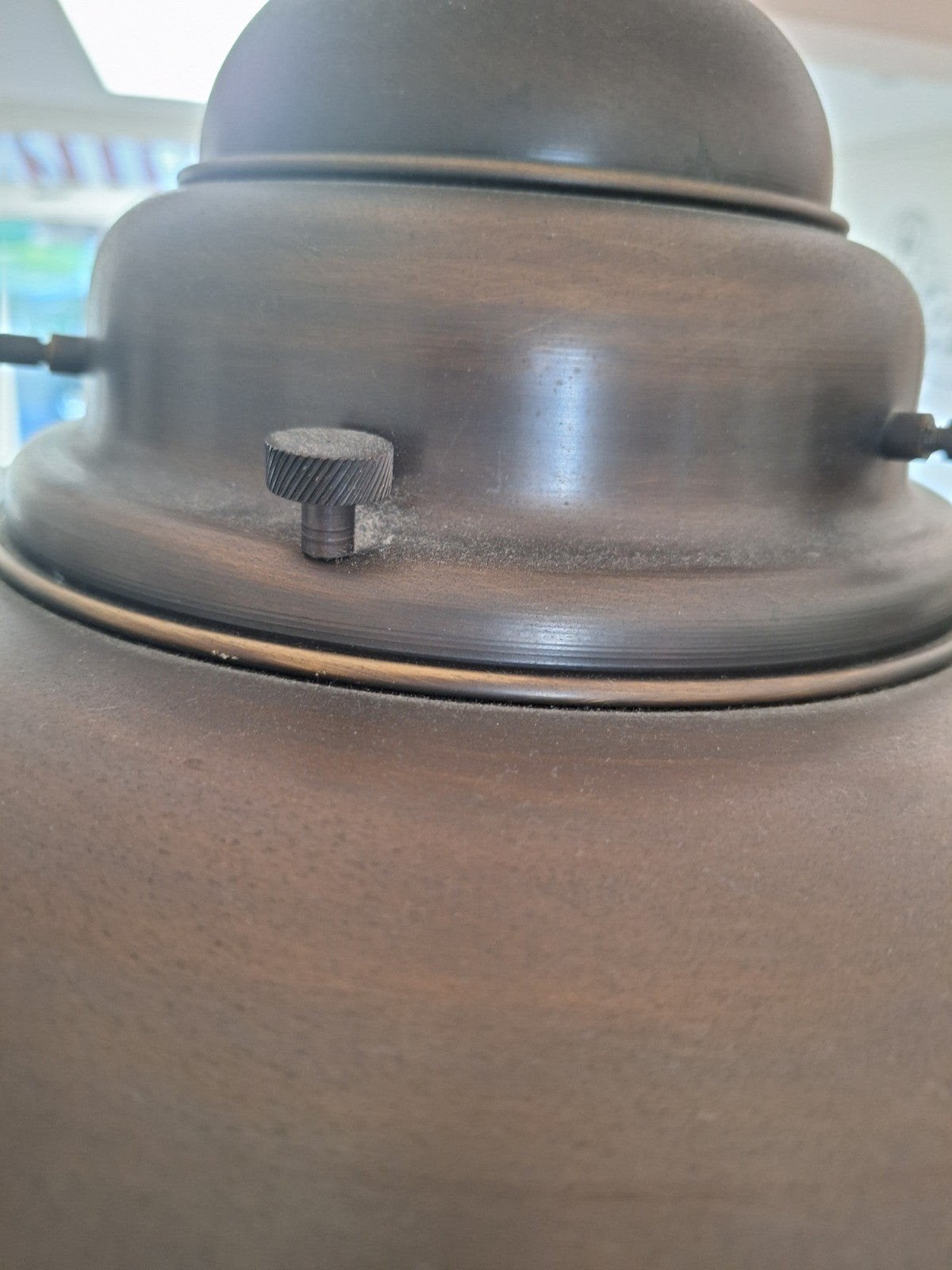 2 Bronze hanglampen, Ophalen, Zo goed als nieuw