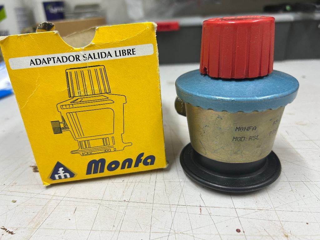 Gasregelaar/adapter Clip-On 35mm voor Spaanse gasflessen, Caravans en Kamperen, Kampeeraccessoires, Ophalen of Verzenden, Nieuw