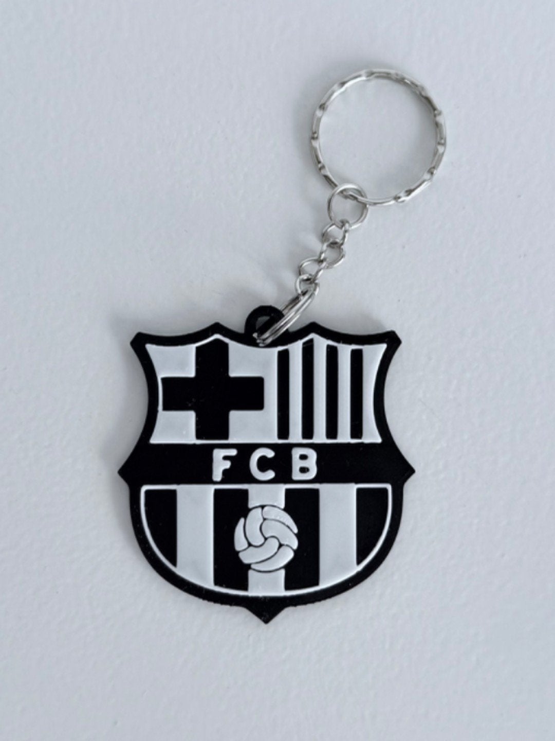 FC Barcelona Sleutelhanger - Zwart/Wit, Ophalen of Verzenden, Nieuw, Sport