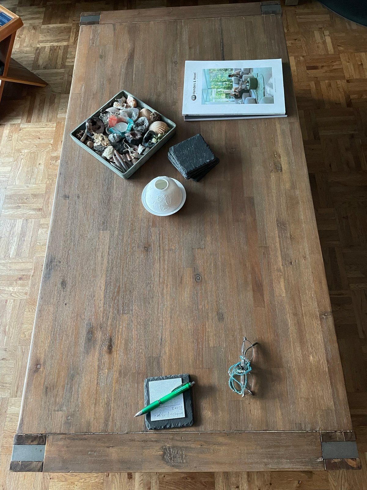 Henders en Hazel eiken salontafel, Ophalen, Gebruikt, 100 tot 150 cm, Eikenhout