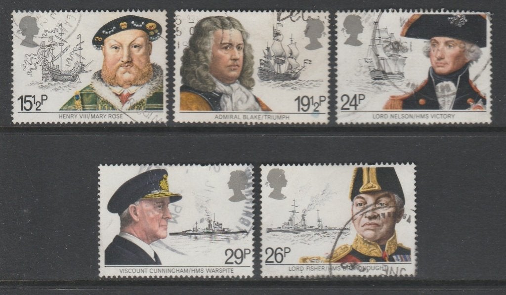 GB - Michelnr 918-922 - Britse zeevaarttraditie, Verzenden, Gestempeld