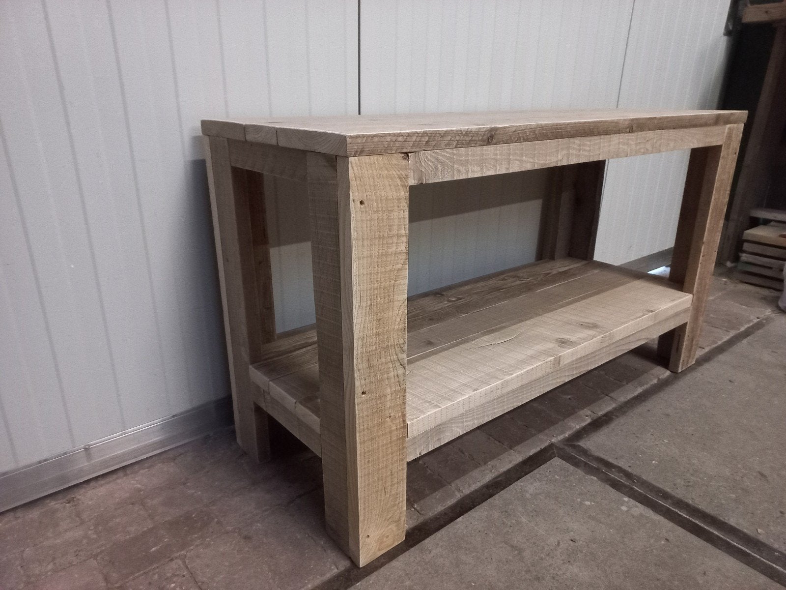 side table gebruikt steigerhout op maat gemaakt, Tuin en Terras, Ophalen of Verzenden, Nieuw, Rechthoekig, Hout