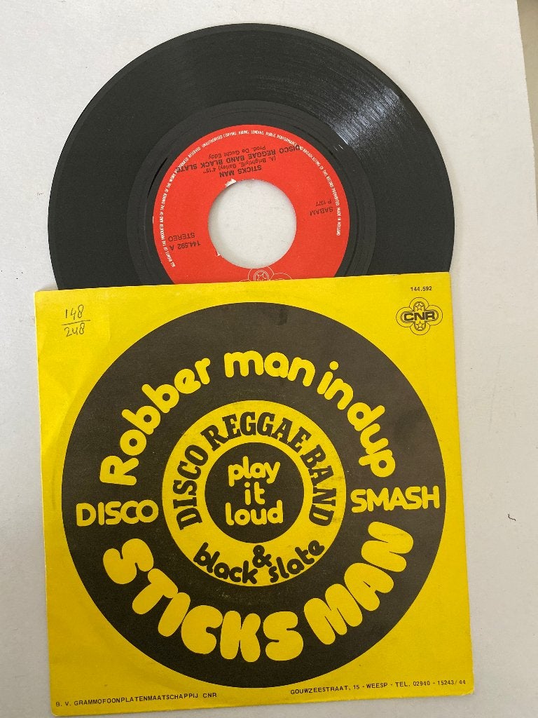 Disco Reggae Band & Black Slate – Sticks Man, Pop, 7 inch, Zo goed als nieuw, Fotohoes