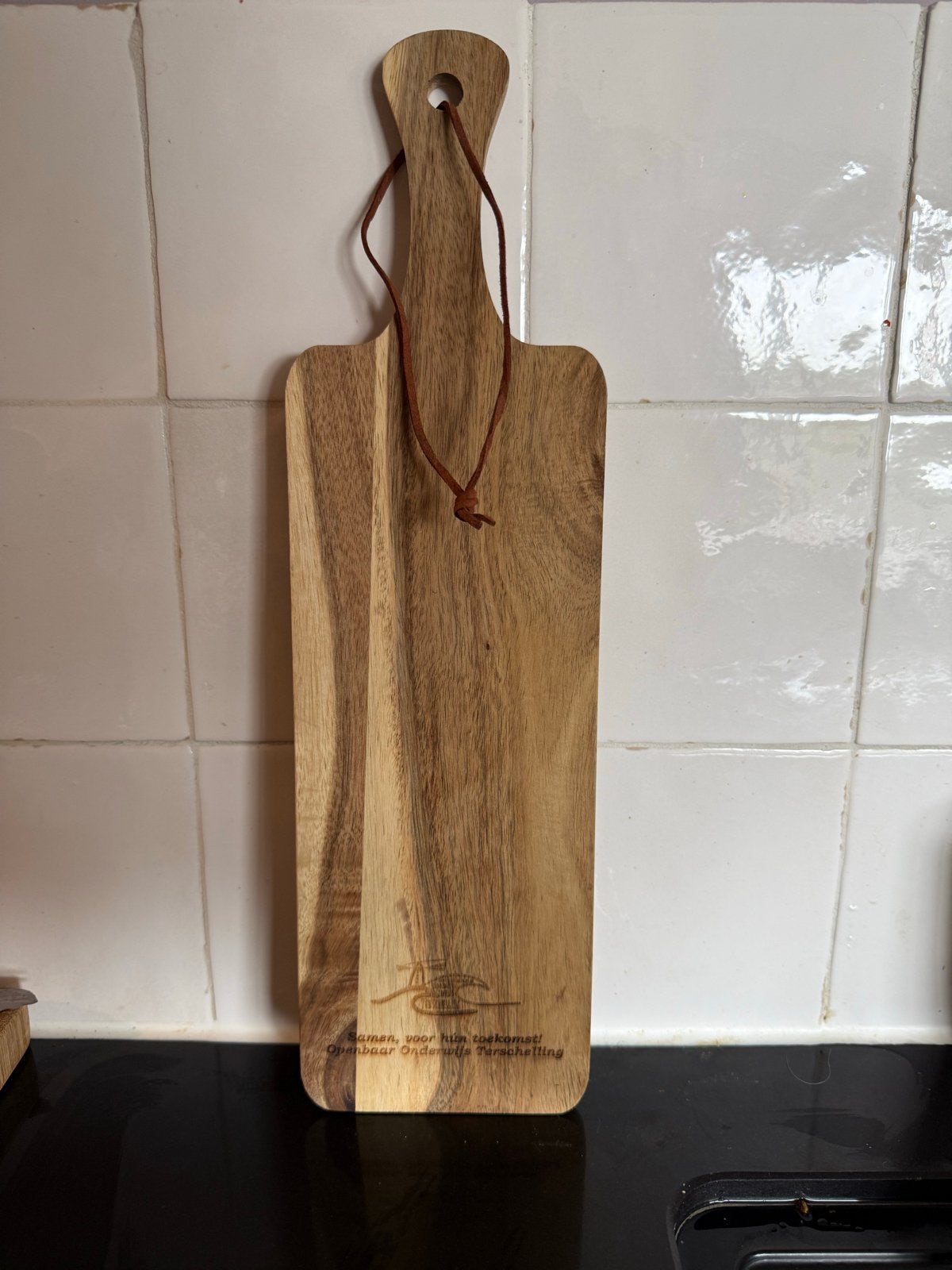 Borrelplank Terschelling 38,5 x 11 cm, Hout, Snij-/serveerplank, Ophalen of Verzenden, Zo goed als nieuw