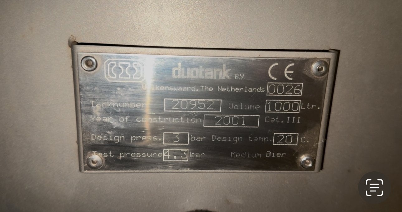 Duotank 1000L – 3 stuks, Ophalen, Zo goed als nieuw, Wandschouwkap