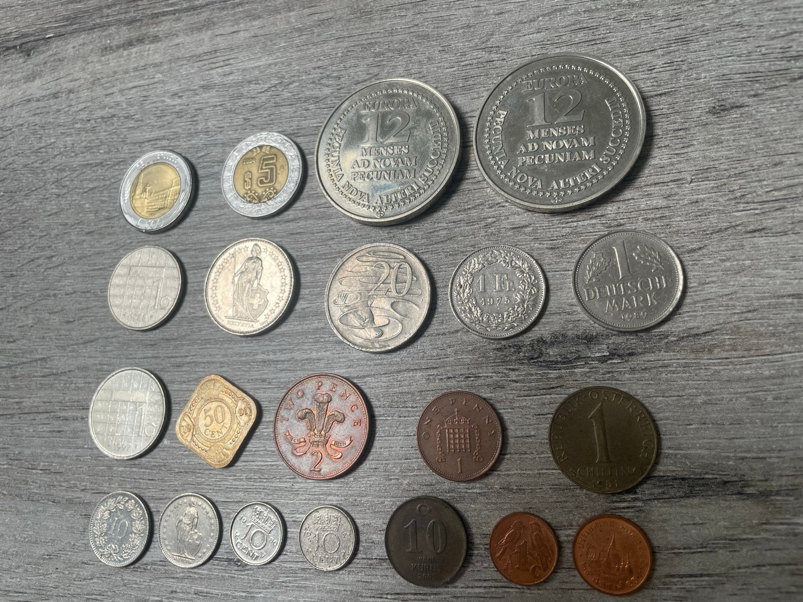 Diverse verzameling munten uit verschillende landen, Ophalen of Verzenden, Overige landen, Setje