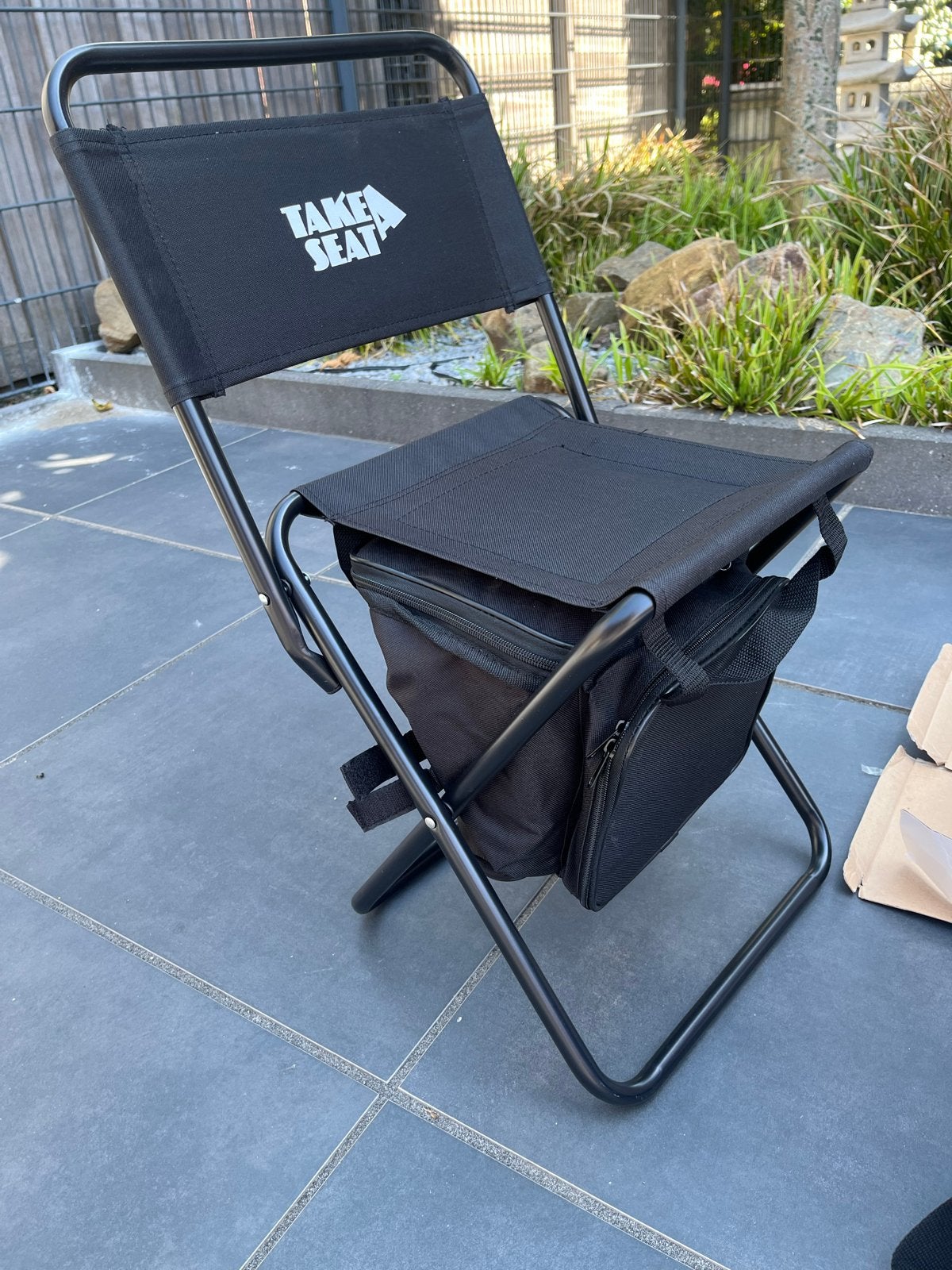 Opvouwbare Campingstoel met Koeltas - Take A Seat, Ophalen, Zo goed als nieuw