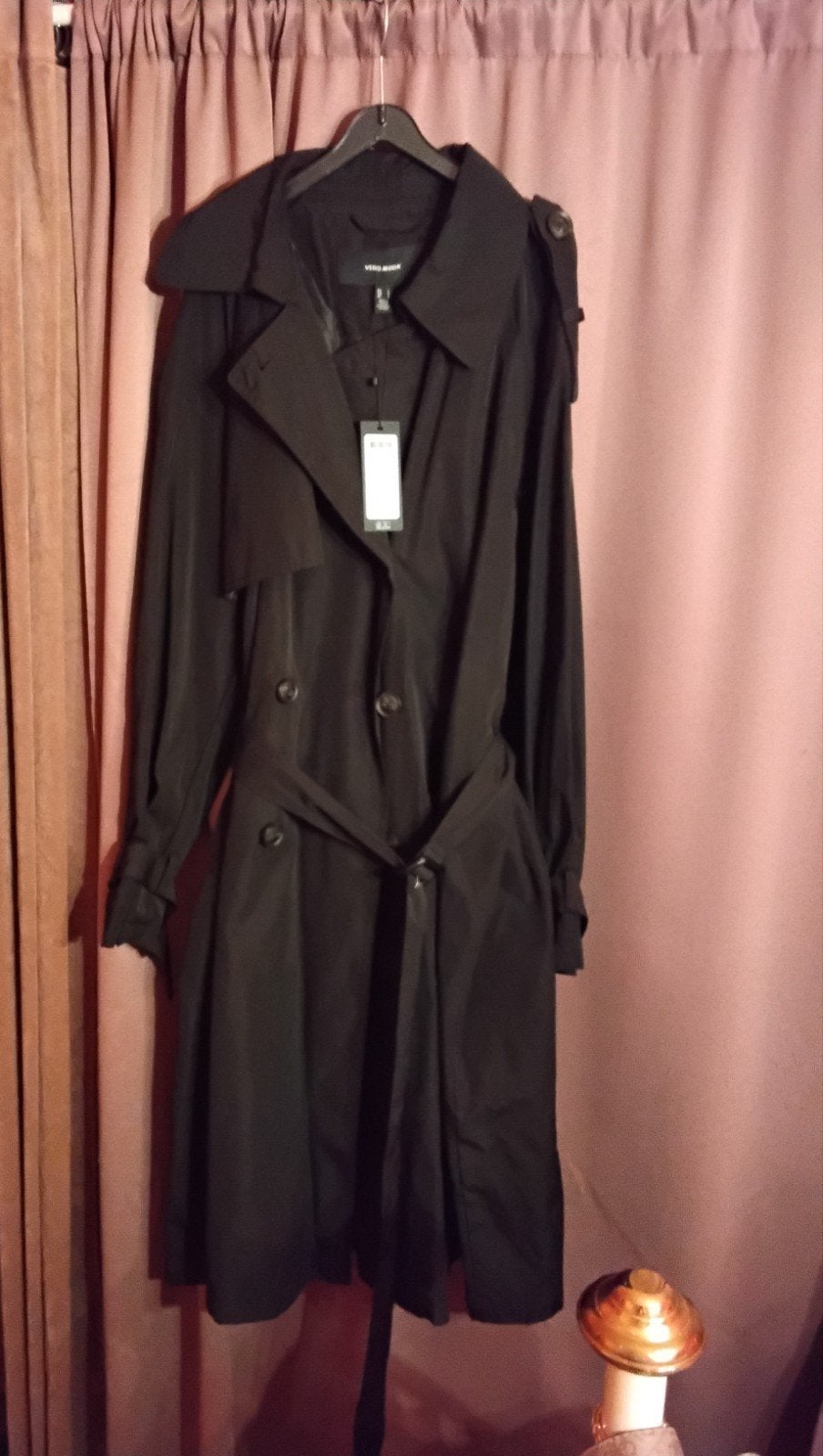 zwarte trenchcoat, Kleding | Dames, Vero Moda, Zwart, Nieuw, Ophalen of Verzenden