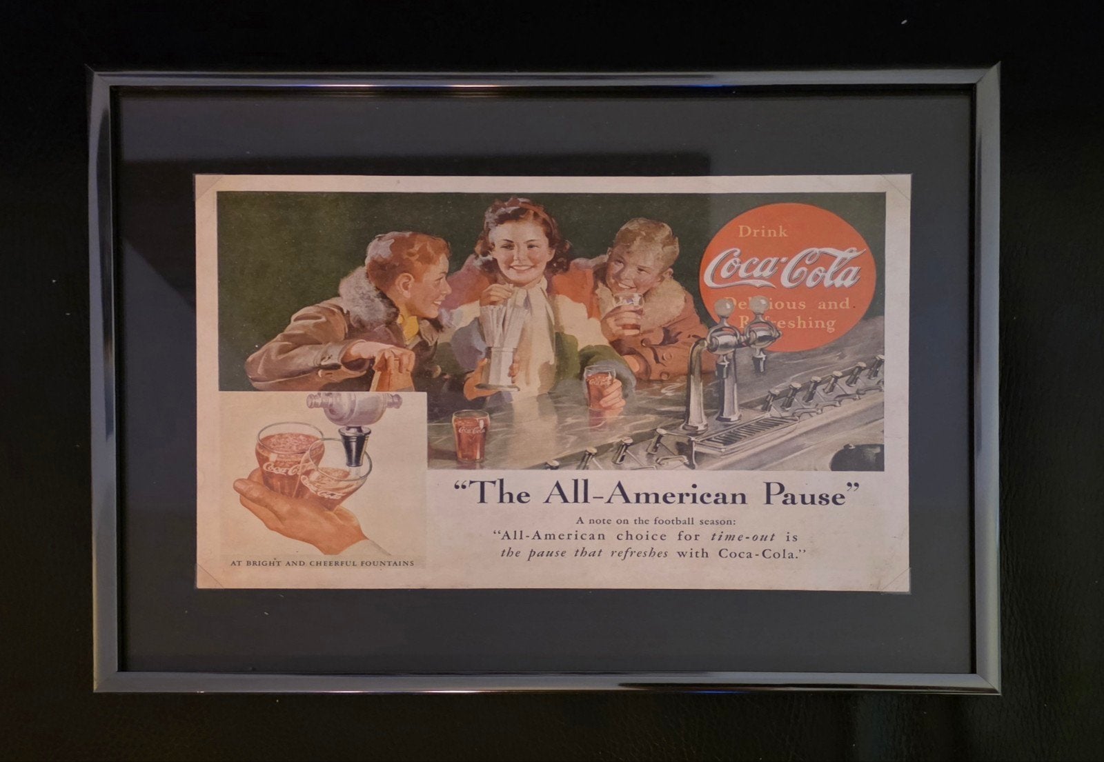 Originele Coca-Cola reclame uit 1937, Verzamelen, Ophalen of Verzenden, Zo goed als nieuw, Voor 1940, Prent