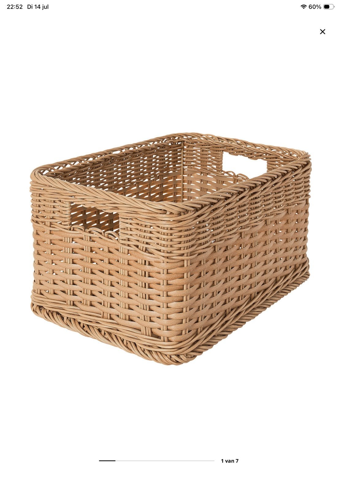 IKEA Bekna rotan manden - set van 3, Ophalen, Gebruikt, Kunststof, Scandinavisch
