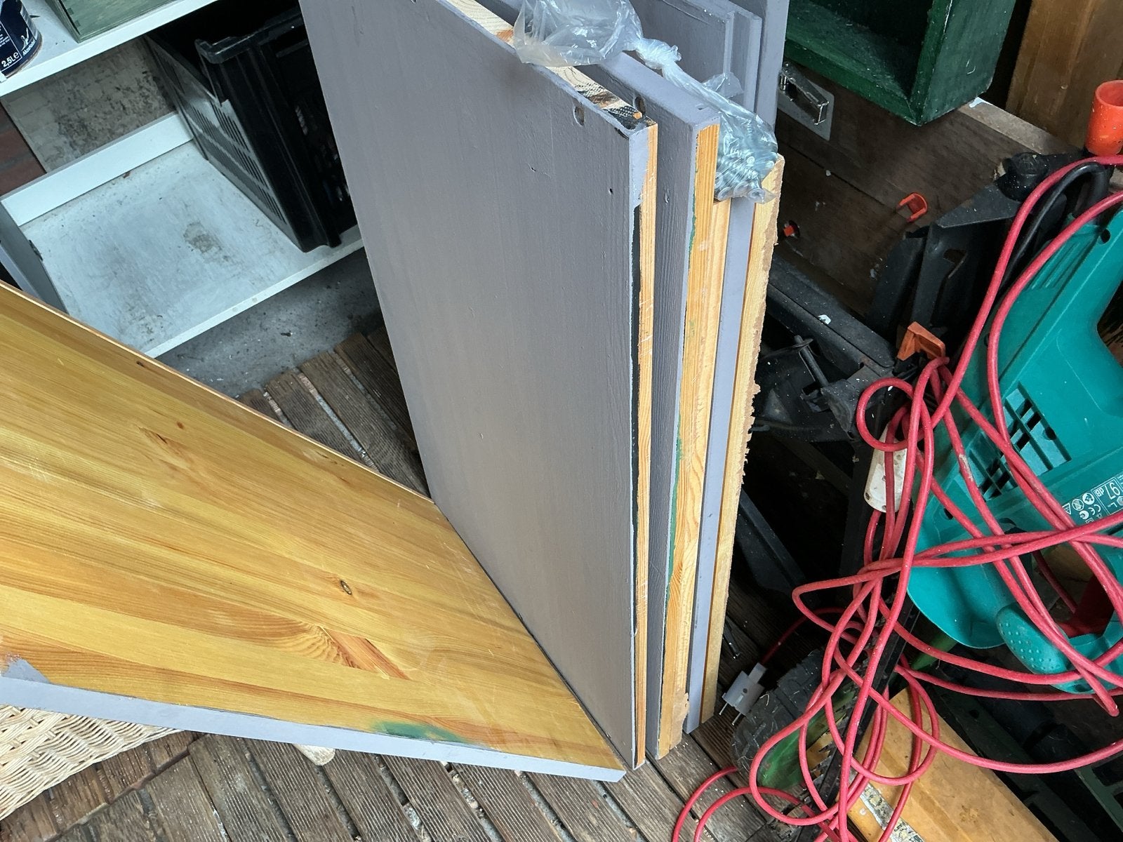Ivar kast 80x50 - Leisteengrijs geschilderd, Ophalen, Gebruikt