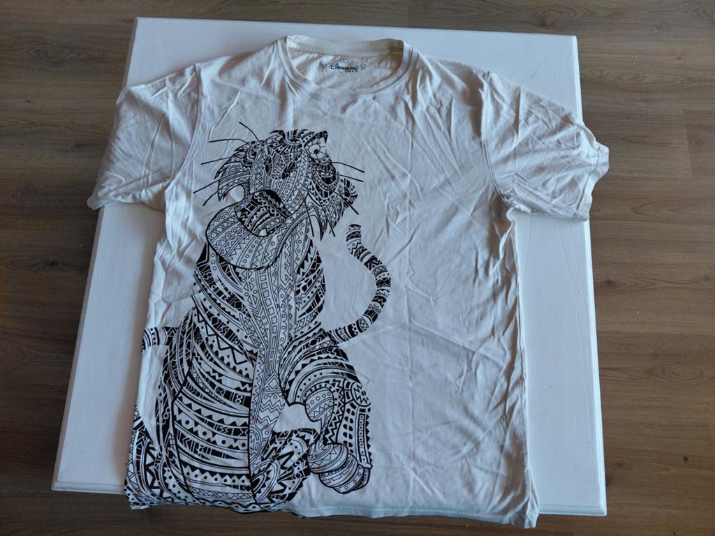 Disneyland Paris t-shirt Shere Khan. Jungle Boek., Maat 52/54 (L), Wit, Ophalen of Verzenden, Zo goed als nieuw