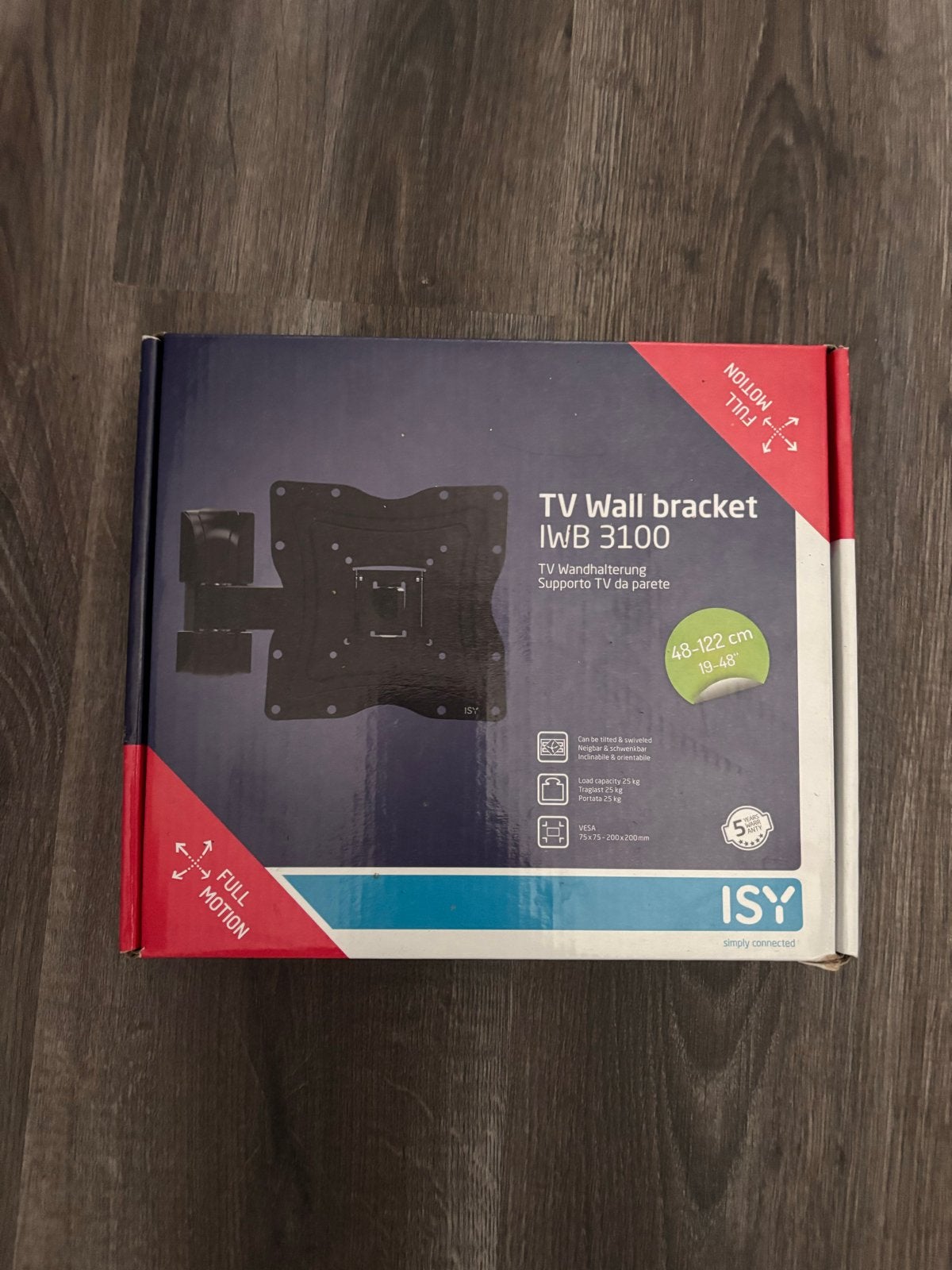 ISY TV Muurbeugel IWB 3100 - Full Motion 19-48 inch, Ophalen of Verzenden, Zo goed als nieuw