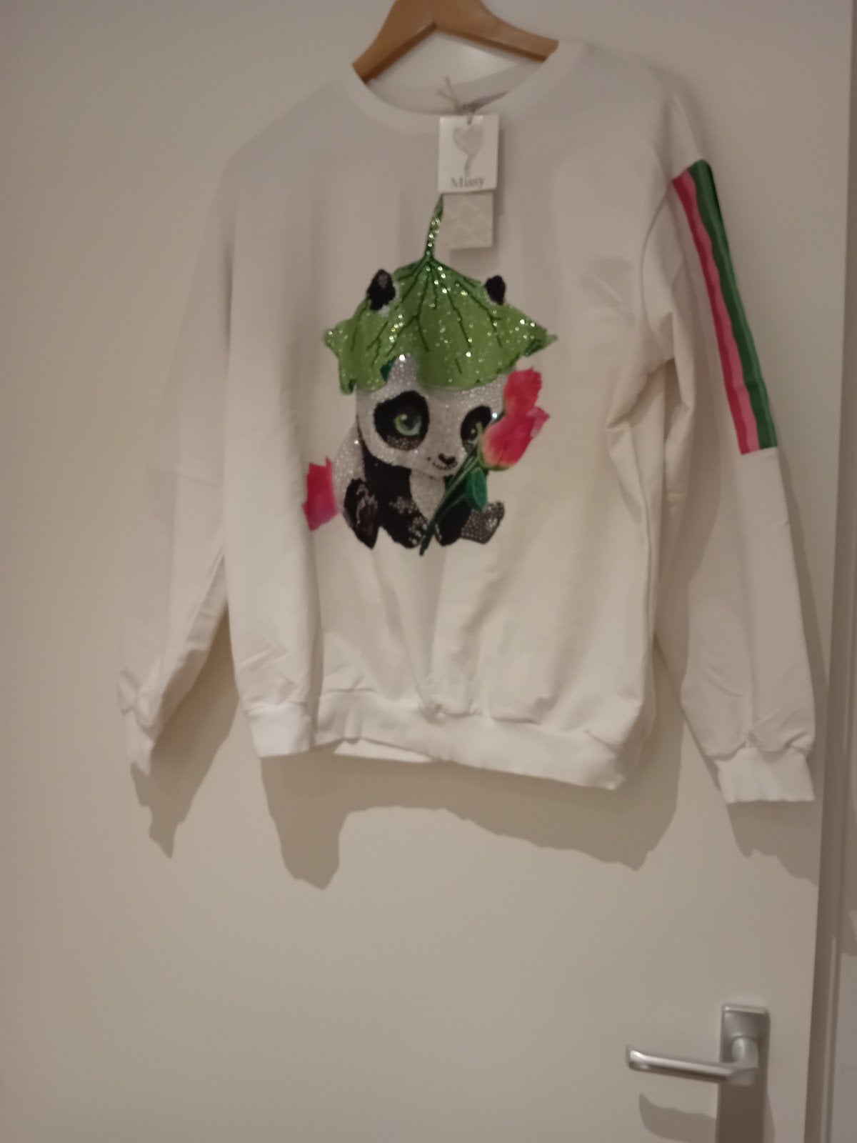 Missy sweater met deze leuke panda erop met strassteentjes, Ophalen of Verzenden, Nieuw, Zwart