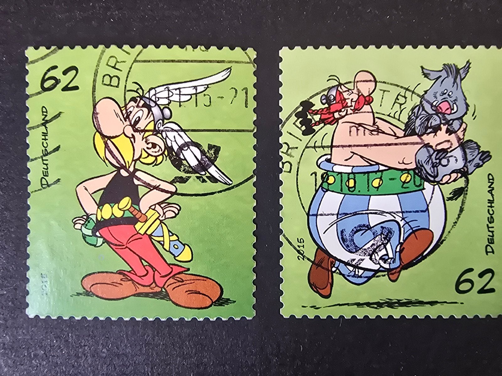 Duitsland 2015 - Michel 3178-3179 - Asterix en Obelix, Postzegels en Munten, Ophalen of Verzenden, 1990 tot heden, Gestempeld