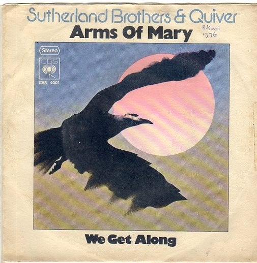 VERKOCHT Sutherland Brothers & Quiver ‎– Arms Of Mary (1976), Gebruikt, Fotohoes, 7 inch, Ophalen of Verzenden