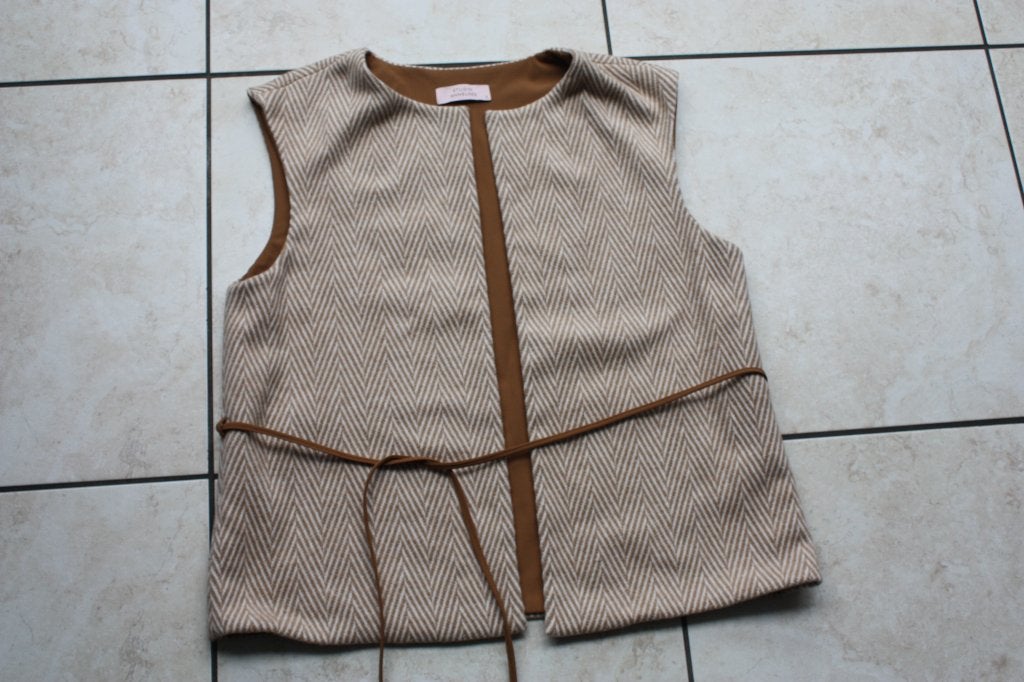Studio Anneloes bodywarmer gevoerd maat S, Kleding | Dames, Bodywarmers, Studio Anneloes, Bruin, Verzenden, Zo goed als nieuw