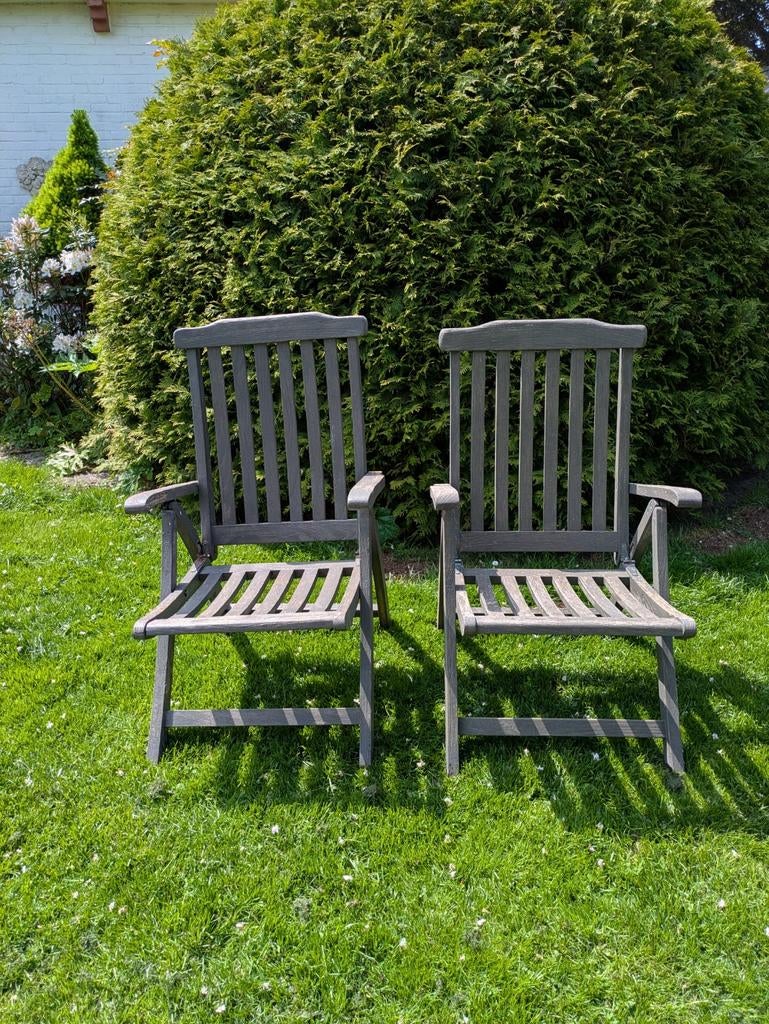 Tuinstoelen landelijk-opknapper, Ophalen of Verzenden, Gebruikt, Hout