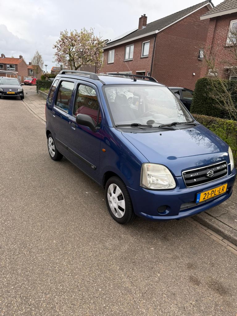 Suzuki Wagon R+ 1.3 2004 Blauw, Voorwielaandrijving, 40 €/maand, Origineel Nederlands, Handgeschakeld