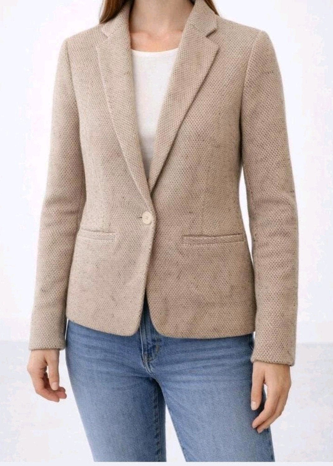 Costes stijlvolle blazer beige/nude - Maat 36, Kleding | Dames, Beige, Ophalen of Verzenden, Zo goed als nieuw, Maat 36 (S)