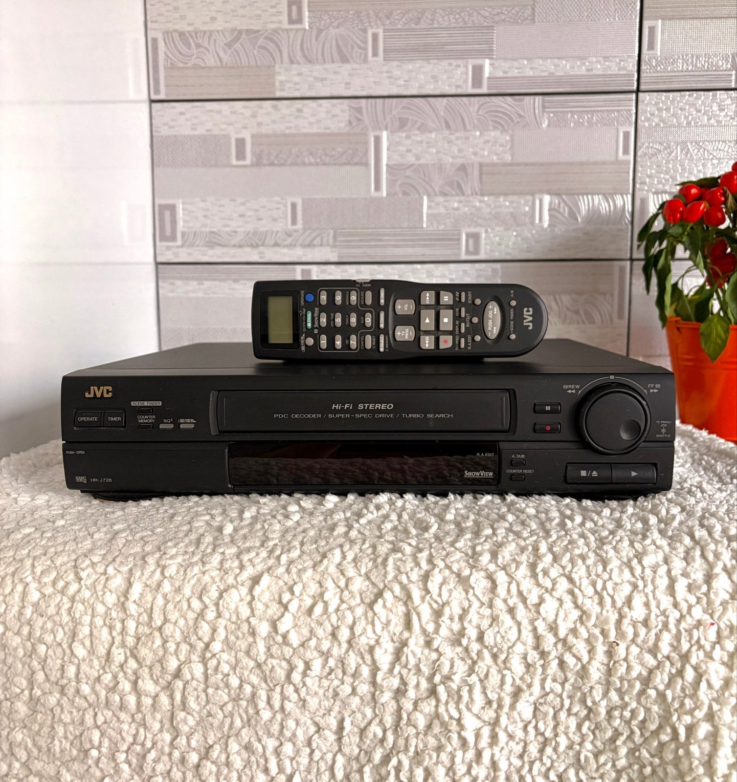JVC VHS speler met afstandsbediening - Hi-Fi Stereo, Ophalen of Verzenden, Gebruikt, VHS-speler of -recorder