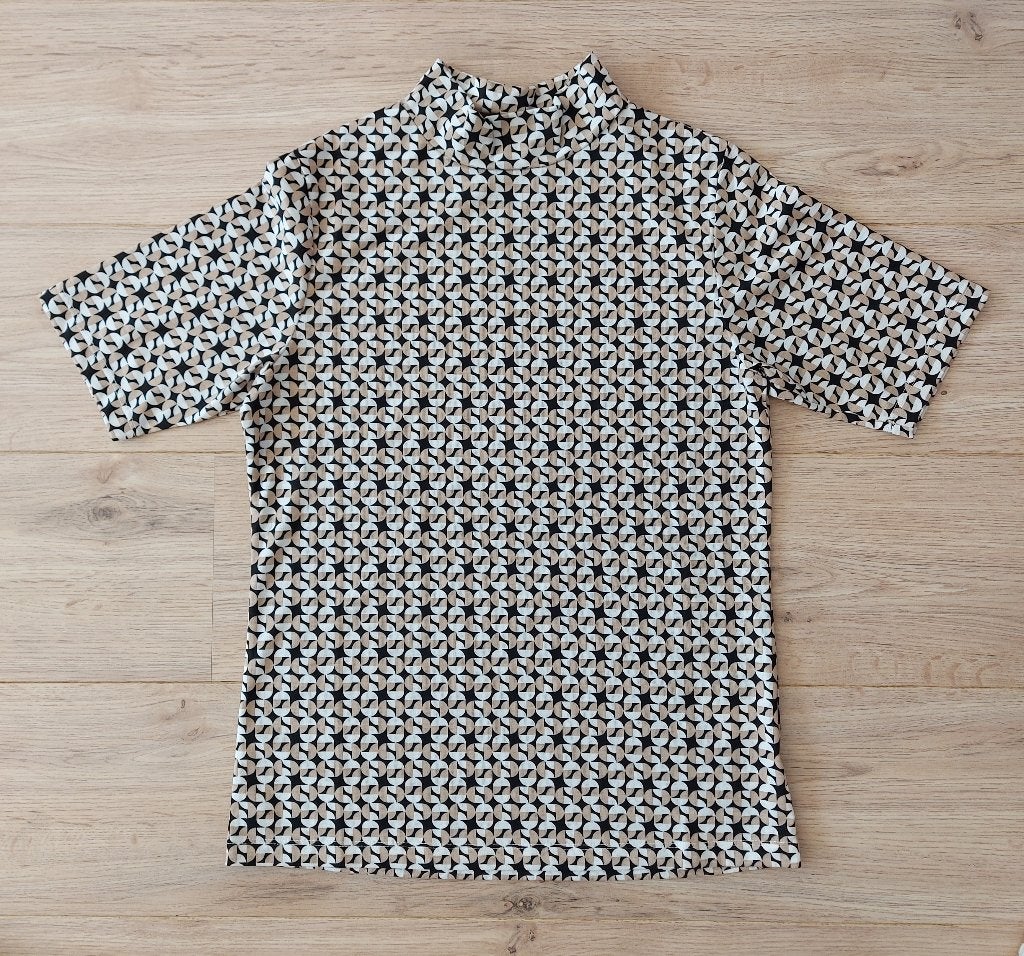 Shirt met coltruitje, Kleding | Dames, Ophalen of Verzenden, Nieuw, Bruin, Korte mouw