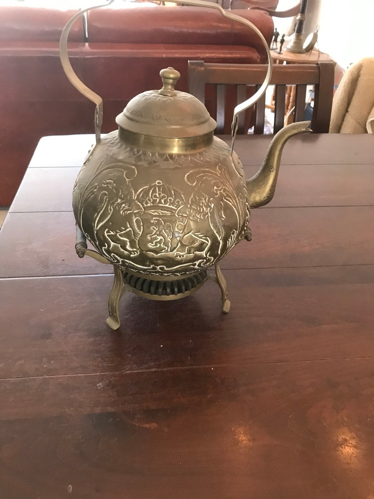 Antieke Koperen Ketel met Warmhoudplaatje van Verkade, Ophalen of Verzenden, Koper