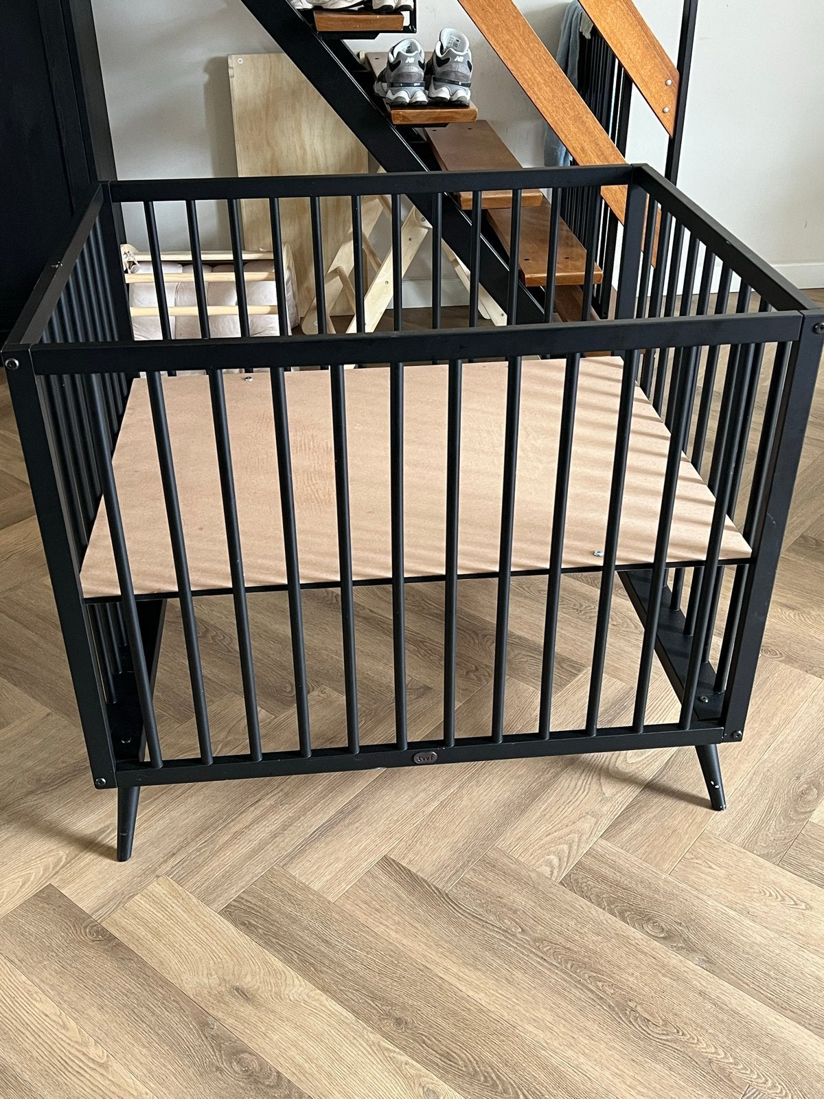 TWF Box Nina Zwart - 3 standen, Ophalen, Gebruikt, Rechthoekig, In hoogte verstelbaar