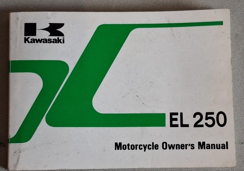 Kawasaki EL 250 Owner's Manual, Motoren, Handleidingen en Instructieboekjes, Ophalen of Verzenden, Kawasaki
