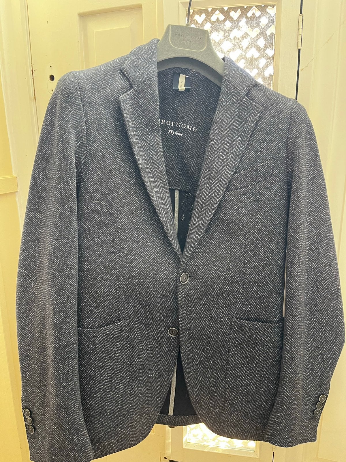 Profuomo Blauw Colbert Maat S, Kleding | Heren, Kostuums en Colberts, Ophalen of Verzenden, Zo goed als nieuw, Maat 46 (S) of kleiner