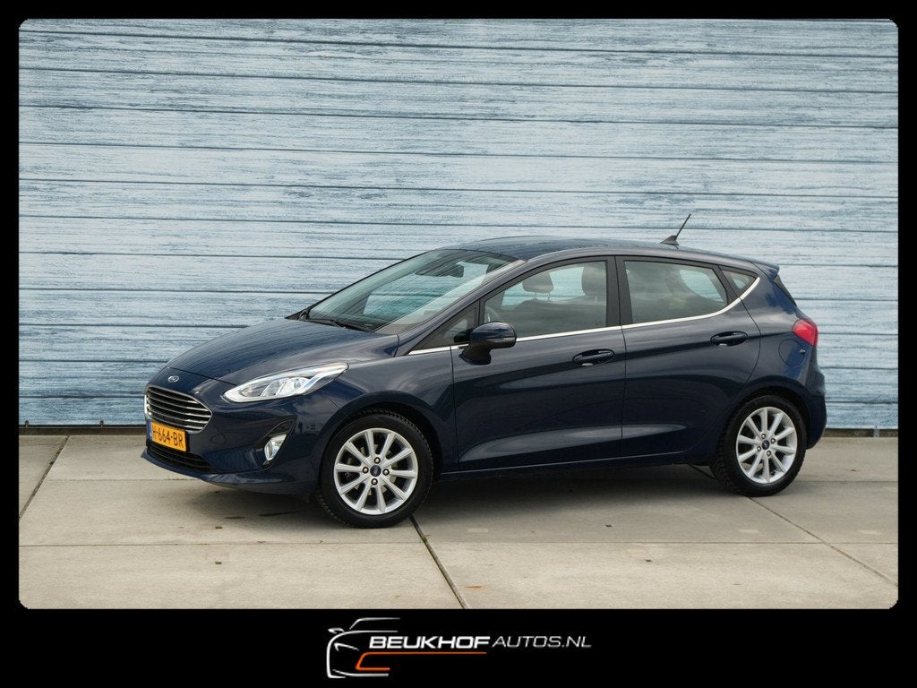 Ford Fiesta 1.0 EcoBoost Titanium Carplay Navi Cruise Contr, Voorwielaandrijving, Stof, Gebruikt, 1064 kg
