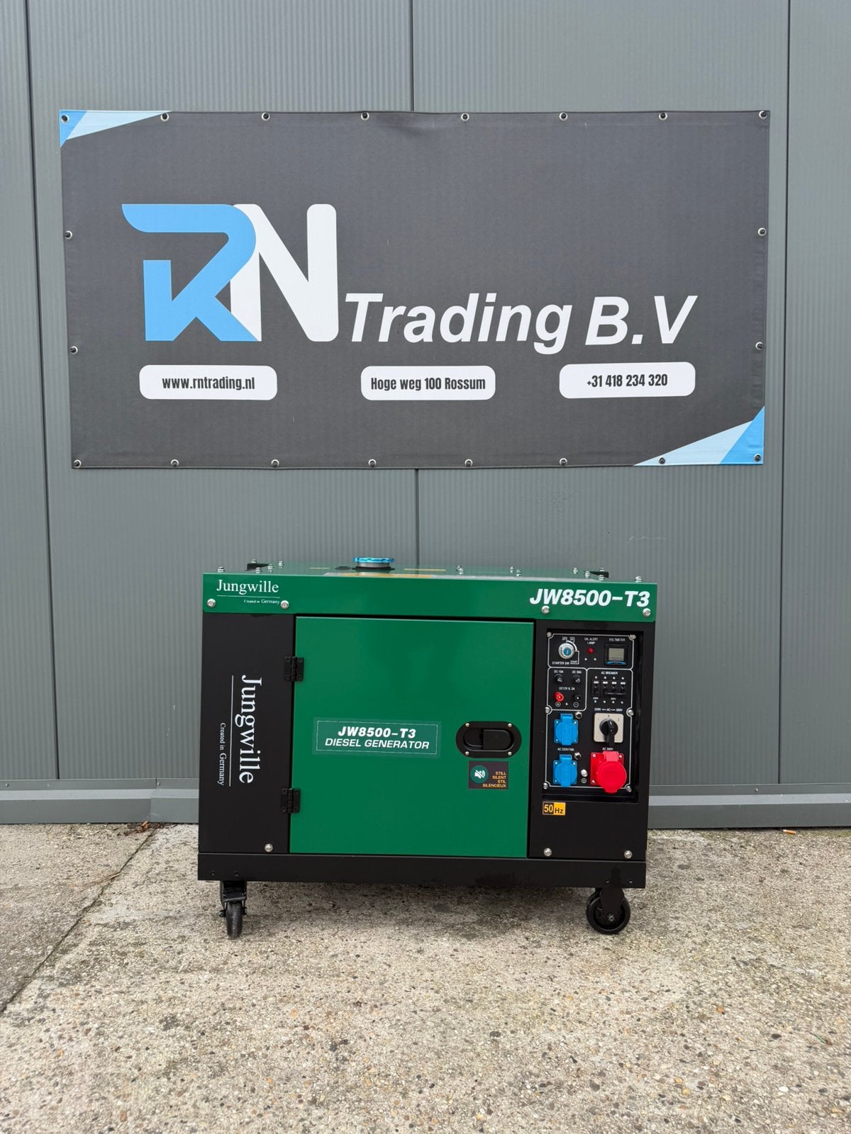 Jungwille JW8500-T3 Diesel Generator 8 kVA – NIEUW, Ophalen, Nieuw, 5 tot 10 kVA, Elektrisch startend