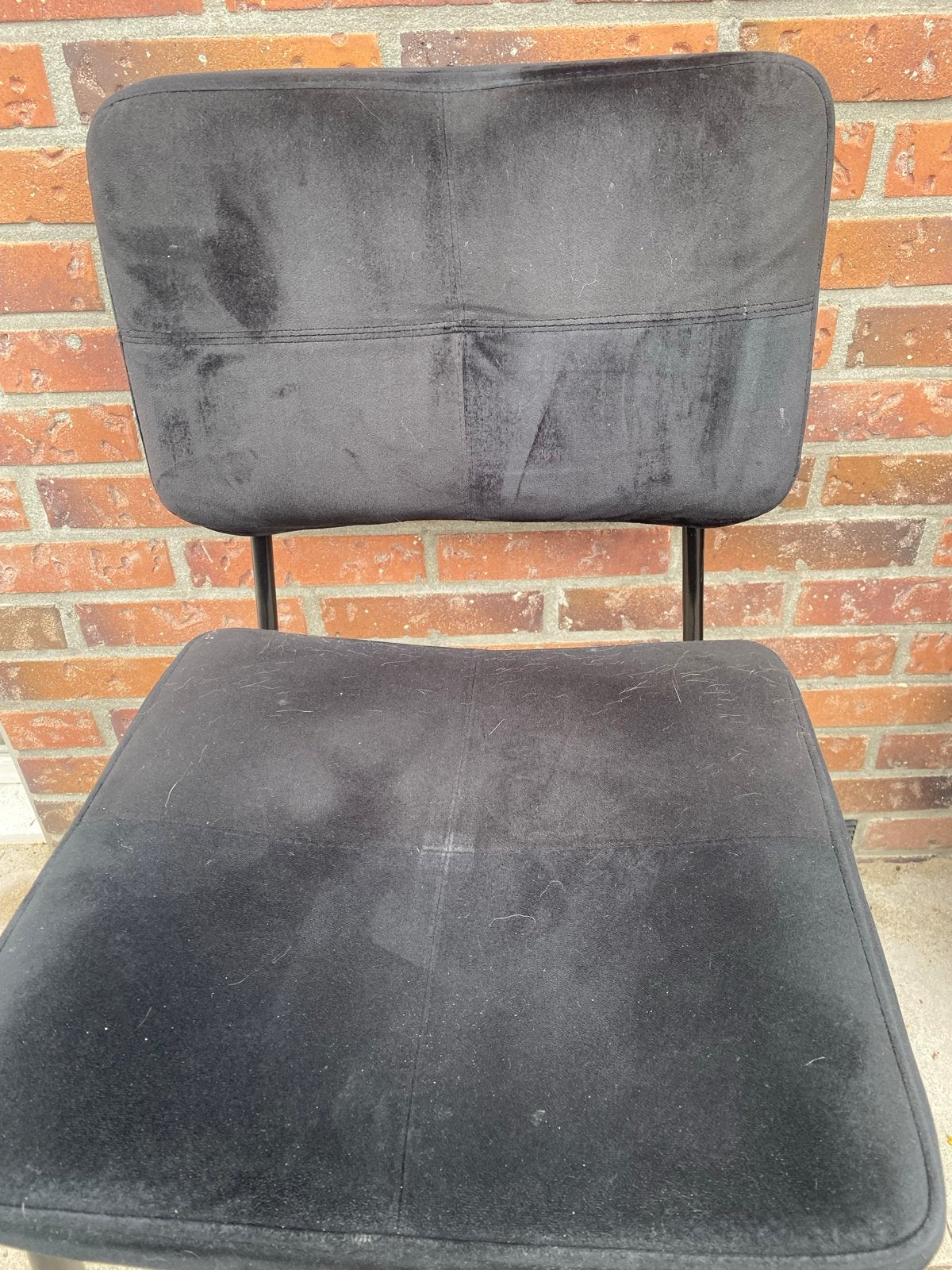 Drie velvet stoelen, Huis en Inrichting, Stoelen, Ophalen, Gebruikt, Drie, Zwart