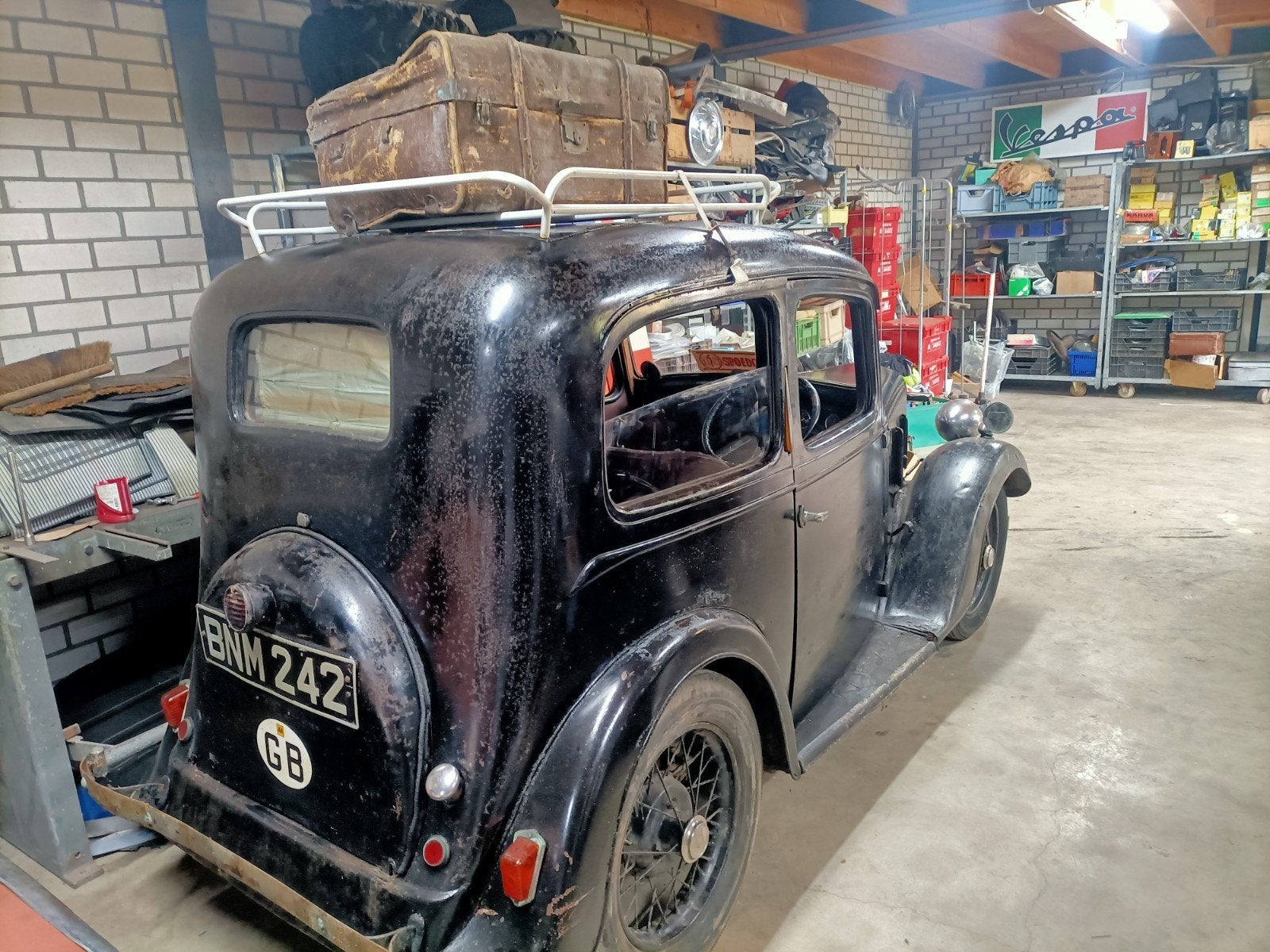 bagage drager dak drager oldimer, Ophalen