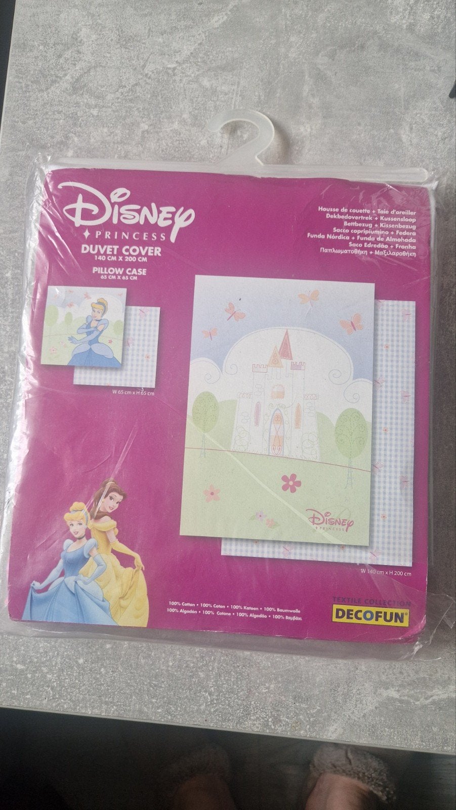 Nieuw Disney Princess Dekbedovertrek 140x200 met kussensloop, Overige merken, Meisje, Dekbedovertrek, Nieuw