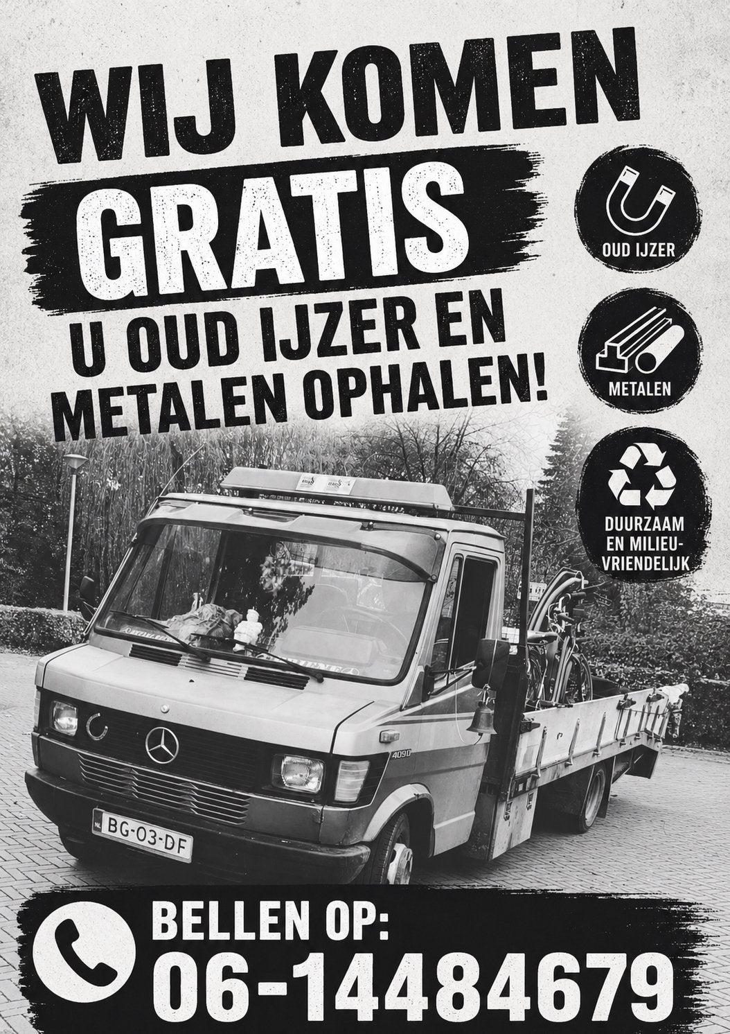 Gratis ophalen van oud ijzer en metalen, Ophalen of Verzenden, Gebruikt, IJzer