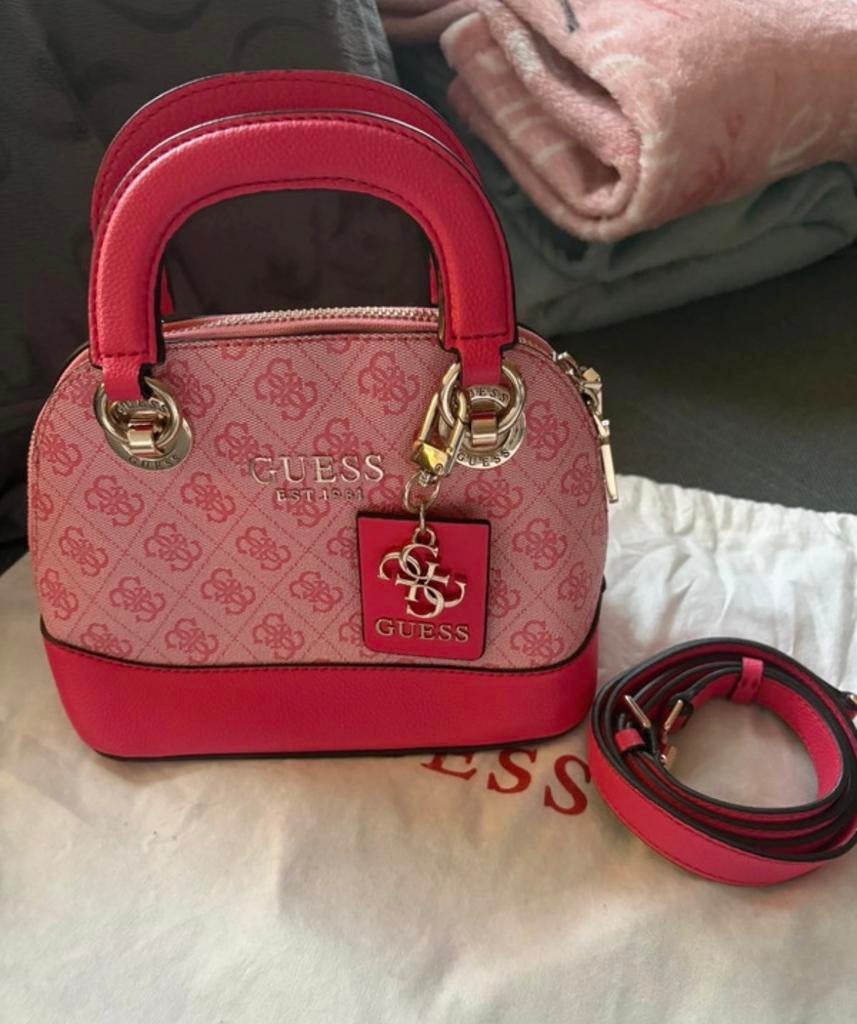 Guess handtas roze, Ophalen of Verzenden, Gebruikt, Roze, Handtas