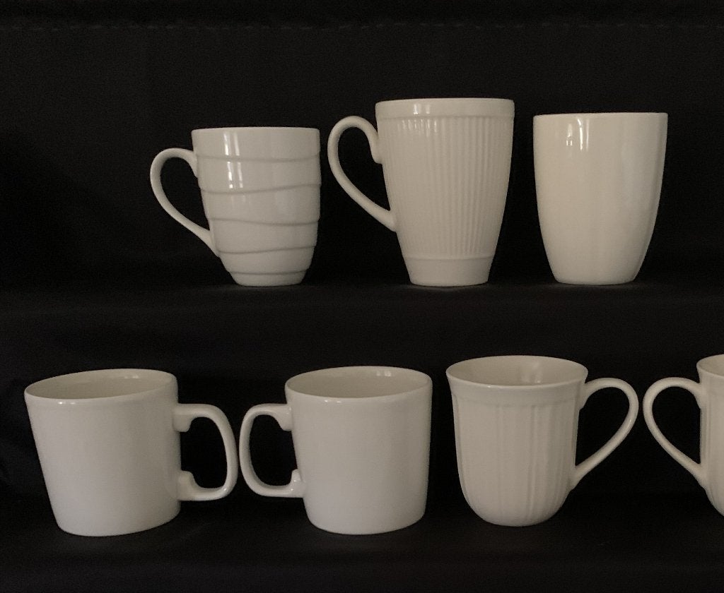 mokken, mokjes 2× Boch, Wedgwood Jamie Oliver, Sphinx-Regout, Ophalen of Verzenden, Zo goed als nieuw, Overige stijlen, Kop(pen) en/of Schotel(s)