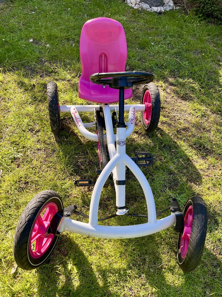 BERG Buddy trapskelter wit/roze, Ophalen, Gebruikt, Berg, Vrijloopautomaat