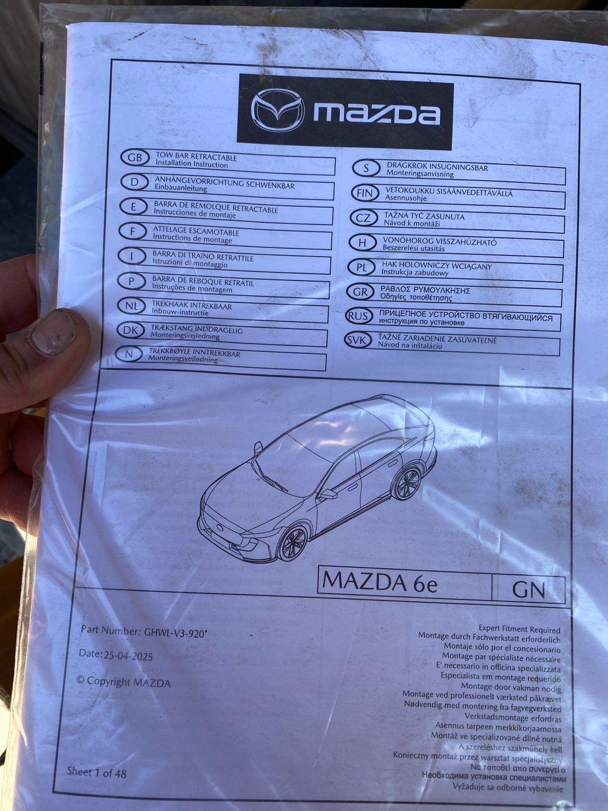 Mazda 6e Trekhaak - Origineel, Ophalen, Gebruikt