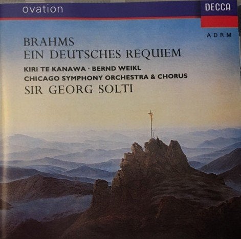 BRAHMS Ein deutsches requiem CD SOLTI TE KANAWA DECCA, Ophalen of Verzenden, Romantiek, Gebruikt, Orkest of Ballet