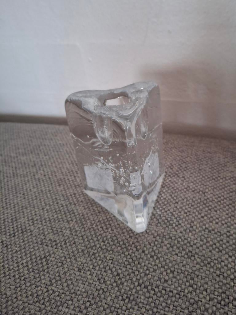 3 hoekige Iittala Akripelago glazen kandelaar. Finland., Antiek en Kunst, Ophalen of Verzenden