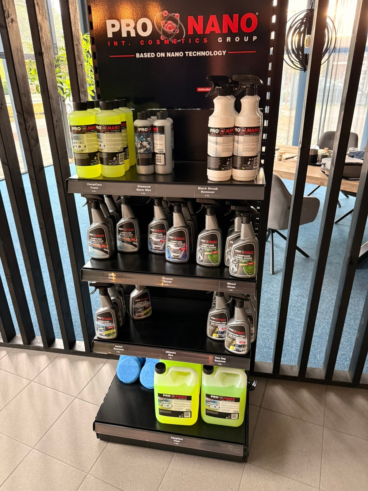 Complete PRO NANO camper/caravan poetsmiddelen + display, Ophalen